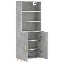 Acheter Maison Chic Buffet,Meuble de Rangement,commode pour salon,Cuisine Gris béton 69,5x34x180 cm Bois d'ingénierie -MN67013