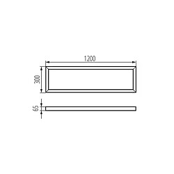 Kanlux Cadre de Fixation Rectangulaire Saillie pour Dalle LED 1200mmx300mm Blanc