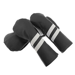 3pcs Golf Headcover NO. 13 5 Couvre-tête En Bois De Conducteur Avec étiquette No Noir