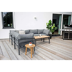 Acheter Venture Home Table basse de jardin en alu et teck Brasilia noir.