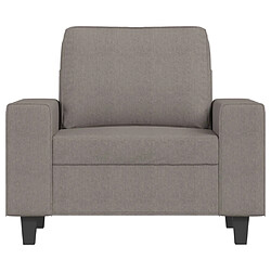 Avis vidaXL Fauteuil avec repose-pied Taupe 60 cm Tissu