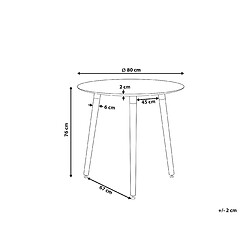 Avis Beliani Table ronde 80 cm BOMA