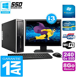 PC HP Compaq Pro 6300 SFF I3-3220 8Go 240Go SSD Graveur DVD Wifi W7 Ecran 17" - Occasion