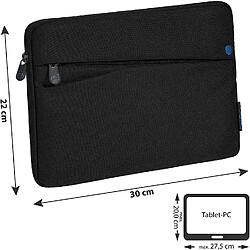 Pedea``Fashion`` Housse de protection pour ordinateur portable 10,1 pouces Noir/bleu.