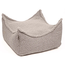 MeowBaby Bearly Carré Pouf pour Enfants, Gris Clair