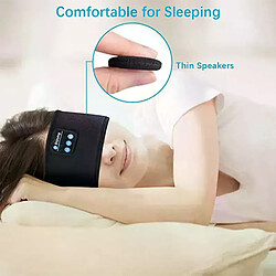 Casque d'écoute sans fil Bluetooth, bandeau de sport élastique sur l'oreille, écouteurs, musique, masque pour les yeux de sommeil, écouteurs sans fil