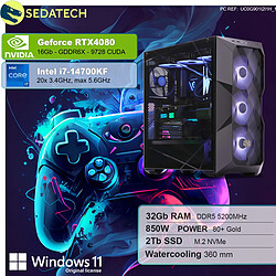 Sedatech PC Gamer Pro • Intel i7-14700KF • RTX4080 • 32Go DDR5 • 2To SSD M.2 • Windows 11