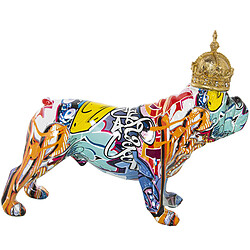 Figurine Décorative Alexandra House Living Multicouleur Plastique Chien Couronne 14 x 29 x 24 cm 