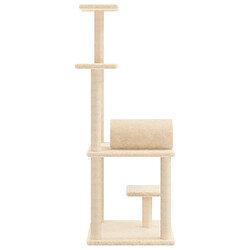 Arbre à chat avec griffoirs,niche pour chat en sisal crème 136 cm -MN28730 pas cher