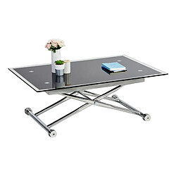 But Table basse relevable UP & DOWN 2 Verre et Chrome