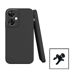 PHONECARE Kit Support Magnétique Renforcé de Voiture + Coque Silicone Liquide pour Oppo K11 - Noir