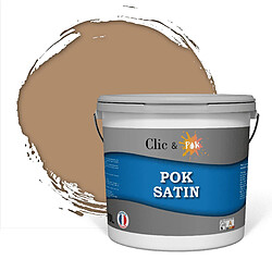 POK SATIN : Peinture Intérieure Satin Lessivable - Daim sauvage - 100m² - 10L