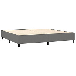 Sommier à lattes,Cadre à lattes de lit et matelas et LED pour Adulte Gris foncé 200x200 cm -MN23058 pas cher