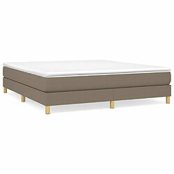 Maison Chic Lit Adulte - Lit simple Lit à sommier tapissier avec matelas moelleux - Meuble de Chambre - Taupe 160x200 cm Tissu -MN40761