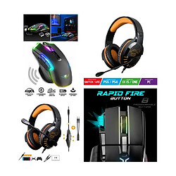 Spirit of Gamer Casque Gamer Pro H3 PC SWITCH XBOX X/S PS4 PS5 + SOURIS GAMER PRO M5 RGB 12800DPI 