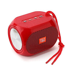 Yonis Enceinte Bluetooth Portable Haut-Parleur TWS Subwoofer Carte TF FM USB AUX Mini Enceinte Bluetooth Subwoofer Portable Avec Cordon Tressé Support USB AUX TF FM Rouge YONIS