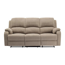 Avis Vente-Unique Canapé 3 places relax en microfibre taupe BRODY