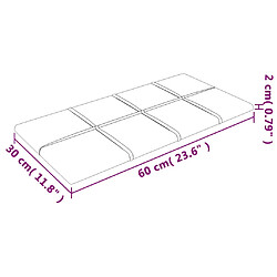 vidaXL Panneaux muraux 12 pcs Vert foncé 60x30 cm Velours 2,16 m² pas cher