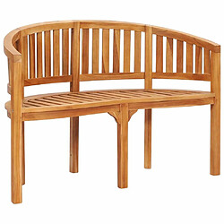 Maison Chic Banc de jardin | Banquette de jardin | Chaise Relax en forme de banane 120 cm Teck solide -MN97598