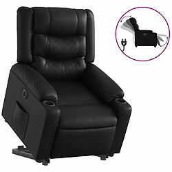 Maison Chic Fauteuil Relax pour salon, Fauteuil inclinable électrique noir similicuir -GKD45254