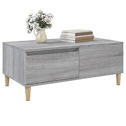 Avis vidaXL Table basse Sonoma gris 90x50x36,5 cm Bois d'ingénierie