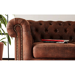 Avis Lisa Design Winston - Canapé d'angle Chesterfield - 5 places - style industriel