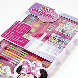 Ensemble de Papeterie Minnie Mouse Porte documents Rose pas cher