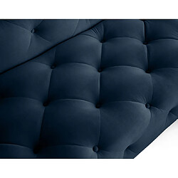 Lisa Design Gallata - canapé Chesterfield d'angle droit - 5 places - en velours pas cher