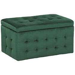 Beliani Coffre de rangement chesterfield vert foncé MICHIGAN