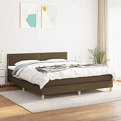 vidaXL Sommier à lattes de lit avec matelas Marron foncé 160x200 cm