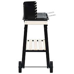 ProGarden Barbecue au charbon 86,5 cm Noir