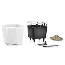 Pot Quadro Premium LS 50 - kit complet, blanc brillant 50 cm