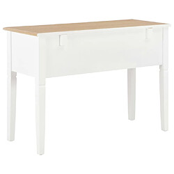 Acheter Maison Chic Bureau,Table de travail,bureau de travail pour chambre Blanc 109,5 x 45 x 77,5 cm Bois -GKD76179