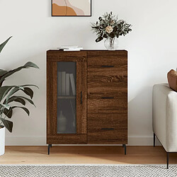 Maison Chic Buffet,Meuble de Rangement,commode pour salon,Cuisine chêne marron 69,5x34x90 cm bois d'ingénierie -MN45322