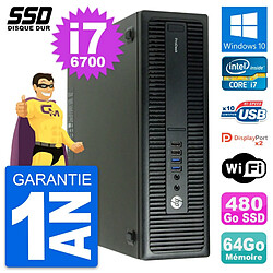 PC HP ProDesk 600 G2 SFF Intel Core i7-6700 RAM 64Go SSD 480Go Windows 10 Wifi · Occasion 