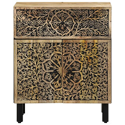 Acheter Maison Chic Table de chevet, Table de Nuit, Meuble de Rangement 50x33x60 cm bois de manguier massif