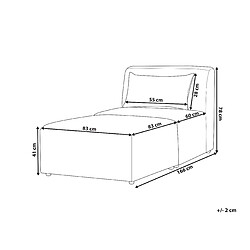 Avis Beliani Chaise longue en velours côtelé beige LEMVIG