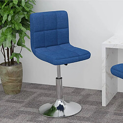 vidaXL Tabouret de bar pivotant Bleu Tissu 