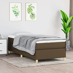 vidaXL Sommier à lattes de lit avec matelas Marron foncé 100x200 cm