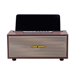 Marlone Enceinte Bluetooth 5.0 Portable Modèle Chicago 8W en Bois de Hêtre Marron 