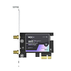 HCX Carte WiFi 7 BE8700Mbps, Tri-Bandes, Bluetooth 5.4, WPA3, Module BE200