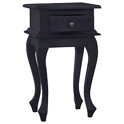 Avis vidaXL Table de chevet Café noir clair 35x30x60cm Bois d'acajou massif