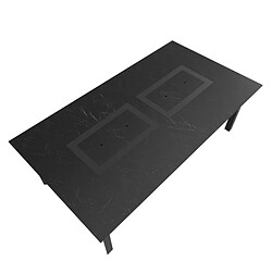 Acheter Play4Fun Table de jardin 8-10 personnes 220 X 120 X 75 cm - Noir effet marbré