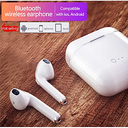 GUPBOO Écouteurs d'origine I12 TWS sans fil Bluetooth 5.0 écouteurs intra-auriculaires avec boîtier de charge pour tous les écouteurs de téléphone intelligent 