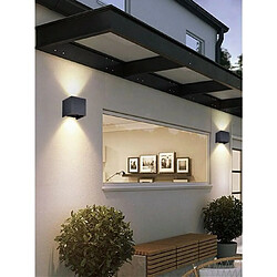 Tradex MURALE DOUBLE ÉMISSION LED COB 12 W LUMIÈRE EXTÉRIEURE 4000K 3000K 6500K ES46 NOIR Applique Murale Double émission Led Cob 12 W Lumière Extérieure 4000k 3000k 6500k Es46 Noir -blanc Naturel-