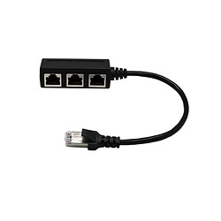 Avis RJ45 1 à 3 Ethernet LAN réseau Câble répartiteur 3 voies Extender adaptateur connecteur#420