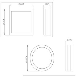 Avis Applique LED 20 W double ampoule E27 lumière de mur balcon lampe de plafond terrasse 230V forme carrè