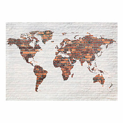 Paris Prix Papier Peint World Map : Brick Wall 105 x 150 cm