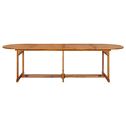 vidaXL Table à dîner de jardin 280x90x75 cm Bois d'acacia massif