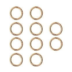 10pcs 28mm crochet à ressort rond mousqueton porte-clés porte-clés d'or pas cher